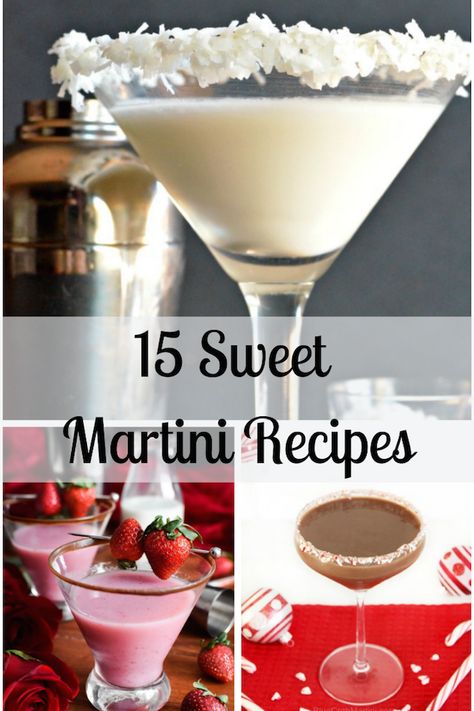 15 Sweet Martini Recipes Sweet Martini Recipes, Vanilla Martini, Martini Recipes Easy, Sweet Martini, Peppermint Martini, Whiskey Recipes, New Drink, Chocolate Martini, Martini Recipe