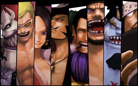 One Piece characters illustration #Anime One Piece Bartholomew Kuma Boa Hancock Crocodile (One Piece) Donquixote Doflamingo Dracule Mihawk Gekko Moriah Jinbe (One Piece) Marshall D. Teach Shichibukai (One Piece) #1080P #wallpaper #hdwallpaper #desktop Realistic One Piece, Hawkeye Mihawk, One Piece Vs, Seven Warlords Of The Sea, Pokémon Drawing, Brooks One Piece, Sir Crocodile, Hawk Eye, One Piece Tattoos