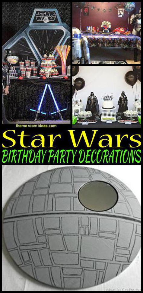 Star Wars Party Table Decorations, Star Wars Party Ideas For Adults, Star Wars Birthday Party Decorations, Housekeeping Week, Snacks Table, Star Wars Party Decorations, Birthday Themes For Adults, Star Wars Theme Party, Decor Balloons