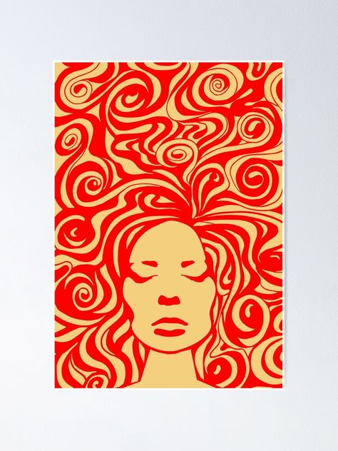 "60s psychedelic" Poster by khuship | Redbubble Color Theory Projects, 60s Wall Art, New Home Wishes, 60s Art, Art Google, Color Theory, Cotton Paper, Art Boards, Sale Poster