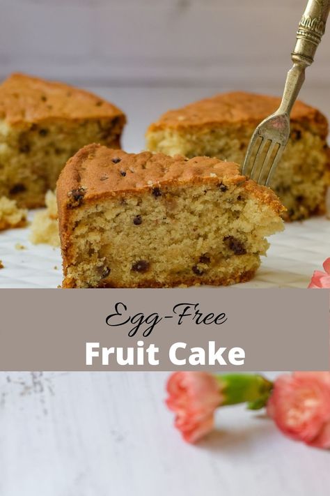 Eggless Dry Fruit Cake Recipe, Eggless Fresh Fruit Cake Recipe, Eggless Fruit Cake Recipe, Light Fruit Cake Recipe, Fruit Cake Recipe Easy, Light Fruit Cake, Egg Free Cakes, Egg Free Baking, Fruit Cake Recipe