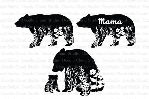 Floral Bear SVG, Mama Bear SVG #ad , #Files#Silhouette#Cameo#Mama Bear Zentangle, Floral Zentangle, Mama Bear Svg, Bear Png, Bear Svg, Bear Silhouette, Bear Clipart, Bear Tattoo, Silhouette Clip Art