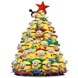 The Minions | Christmas Tree Christmas Minions Wallpaper, Minion Christmas Tree, Merry Christmas Minions, Christmas Minions, Minions Clips, Minions Christmas, Dog Paw Print Art, Paw Print Art, Minion Christmas