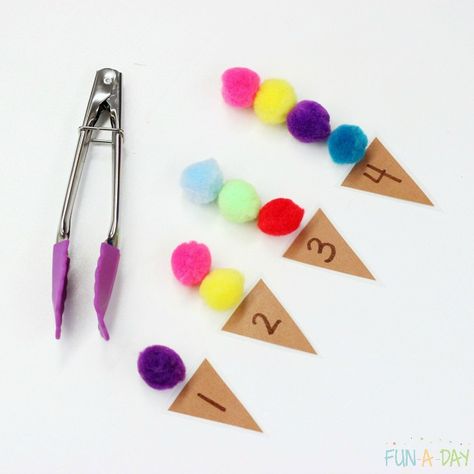 Summer Math That's Perfect for a Preschool Ice Cream Theme Multisensory Math, Math Activities For Toddlers, Summer Math Activities, Summer Preschool Activities, Ice Cream Crafts, Preschool Art Projects, Eyfs Activities, Summer Math, Quiet Time Activities