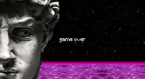 Statue Of David Wallpaper, 1980x1080 Wallpaper, Pixel Art Vaporwave, Vaporwave Statue, Games Over Text, Vaporwave Wallpaper, Art Album, 1080p Wallpaper, Vaporwave Aesthetic