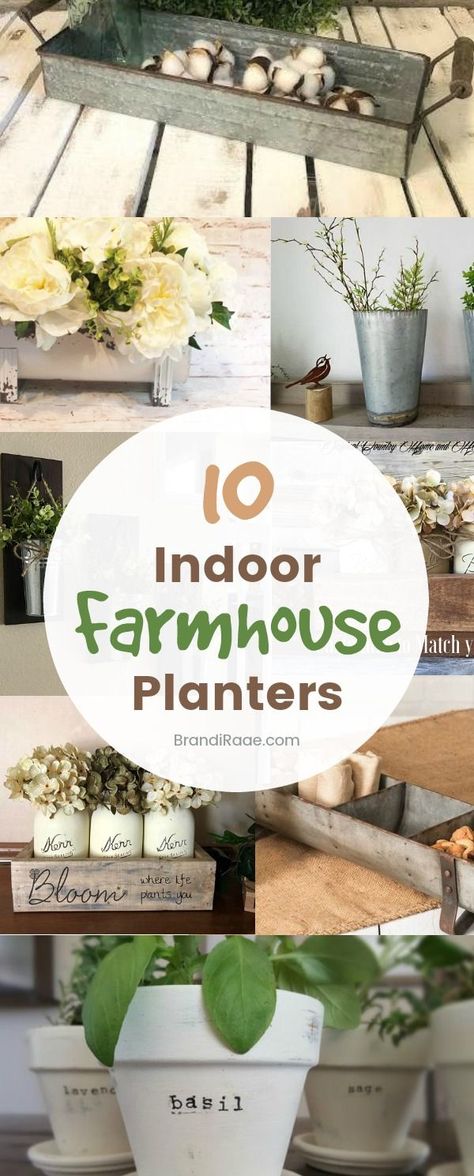 Farmhouse Planters {Indoor} 10 farmhouse style planters from Etsy!  #homedecor #plants #gardening #etsyfinds #etsy #farmhousestyle #farmhouse #farmhousedecor #rustic #farmhousekitchen Farmhouse Planters Indoor, Farmhouse Planters, Diy Planters Indoor, Planters Indoor, Apartment Things, Fresh Farmhouse, Cottage Decor Farmhouse, Rustic Planters, Vintage Revival