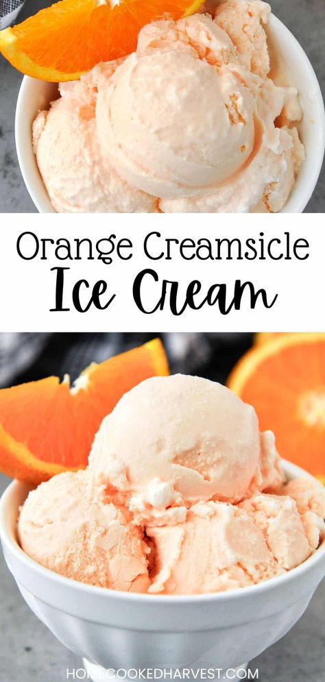 Homemade Ice Cream Mix Recipes, Creamsicle Ice Cream, Kitchenaid Ice Cream Recipe, Americana Ice Cream Maker Recipes, Zoku Ice Cream Recipes, Heavy Cream Ice Cream Recipes, Summer Ice Cream Flavors, Ice Cream Easy, Old Fashioned Ice Cream Recipe