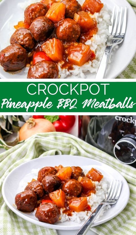 Barbecue Appetizers, Bbq Pineapple Chicken, Easy Goulash, Bbq Meatball Recipe, Barbecue Meatballs, Easy Goulash Recipes, Crockpot Appetizers, Asian Meals, Pot Food