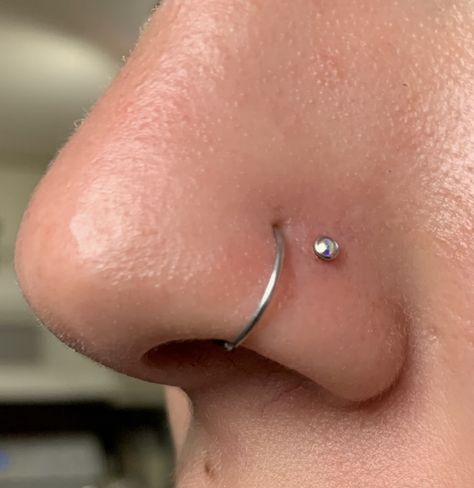 two nose ring piercing same side One Side Double Nose Piercing, Nose Side Piercing, Piercings On Both Sides Of Nose, 3 Nose Piercings On One Side, Two Nose Piercings On Same Side, Both Nose Sides Pierced, Nose Piercing Two On One Side, Left Nostril Piercing, Double Nose Piercing On One Side