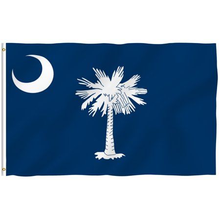 ANLEY [Fly Breeze] 3x5 Feet South Carolina State Flag - Vivid Color and UV Fade Resistant - Canvas Header and Brass Grommets - South Carolina SC Banner Flags - Walmart.com South Carolina Poster, South Carolina State Flag, South Carolina Flag, Yard House, Us Flags, South Dakota State, Flag Banners, Room Garden, Outdoor Banners