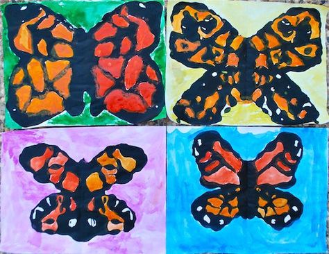 Garden crafts butterflies | Posted on October 31, 2012 by kidworldcitizen | 24 Comments Monarch Butterflies Art, Spring Art Projects, Butterfly Craft, 2nd Grade Art, Butterfly Art Painting, Young Art, Butterfly Crafts, Kindergarten Art, Spring Art