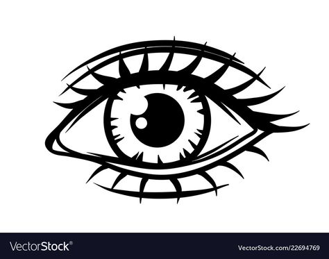 Eye Outline, Eye Stencil, Eyeball Tattoo, Tattoo Outline Drawing, Drawing Hands, Drawing Eyes, Drawing Stencils, Drawing Examples, Spooky Tattoos