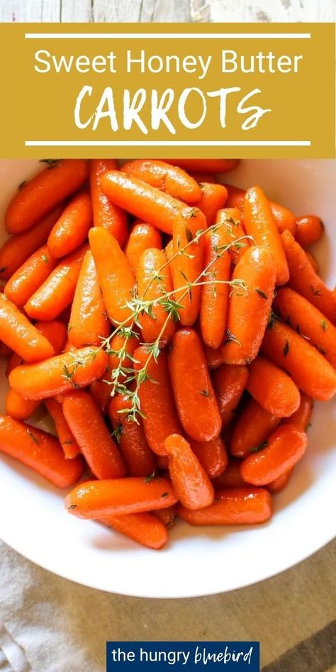 Carrots And Honey Recipe, Honey Butter Carrots Recipe, Stovetop Glazed Baby Carrots, Baby Carrots In Oven, Sweet Baby Carrots Recipe, Summer Carrot Recipe, Honey Glazed Carrots Stovetop, Honey Carrots Recipe, Honey Butter Carrots