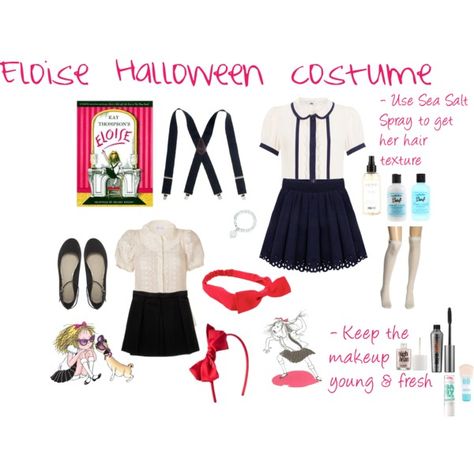 Eloise at the Plaza Halloween costume by kalina13 on Polyvore featuring John Lewis, RED Valentino, Enza Costa, Roxy, ASOS, Tiffany & Co., Eugenia Kim, Benefit, Maybelline and Bumble and bumble Eloise At The Plaza Costume, Eloise Halloween Costume, Eloise At Christmastime, Basic Halloween Costumes, Eloise At The Plaza, Bumble And Bumble, Eugenia Kim, The Plaza, Red Valentino