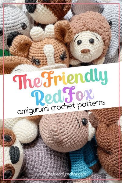 Friendly Red Fox Crochet Patterns, The Friendly Red Fox Crochet Patterns, Low Sew Crochet Amigurumi Free Pattern, Fast Amigurumi Free Pattern, No Sew Crochet Amigurumi Free Patterns, Cute Crochet Patterns Free Amigurumi, Free Crochet Stuffed Animal Patterns, Crochet Animal Patterns Free, Fox Crochet Pattern Free