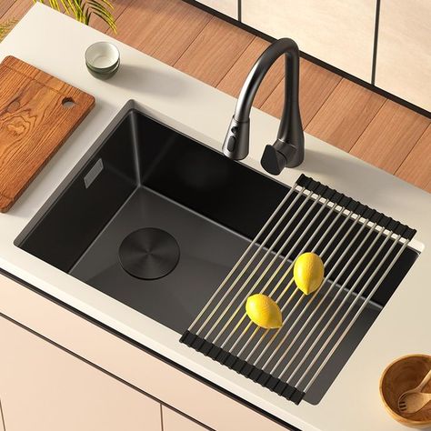 2022 New Trend 304 Gunmetal Sink Kitchen #kitchensink #kitchendesign Kitchen Wash Basin, Kitchen Sink Organizer, Kitchen Stainless Steel, Sinks Kitchen Stainless, Sink Kitchen, Steel Kitchen Sink, Indian Kitchen, Sink Organizer, Farmhouse Sink Kitchen