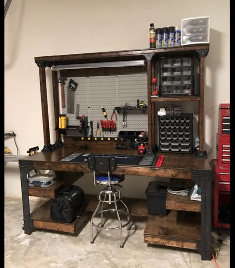 Garage Workshop Layout, Printer Storage, Gear Room, Electronic Workbench, Garage Workshop Organization, Custom Truck Beds, Workshop Layout, Garage Storage Systems, Shelving Storage