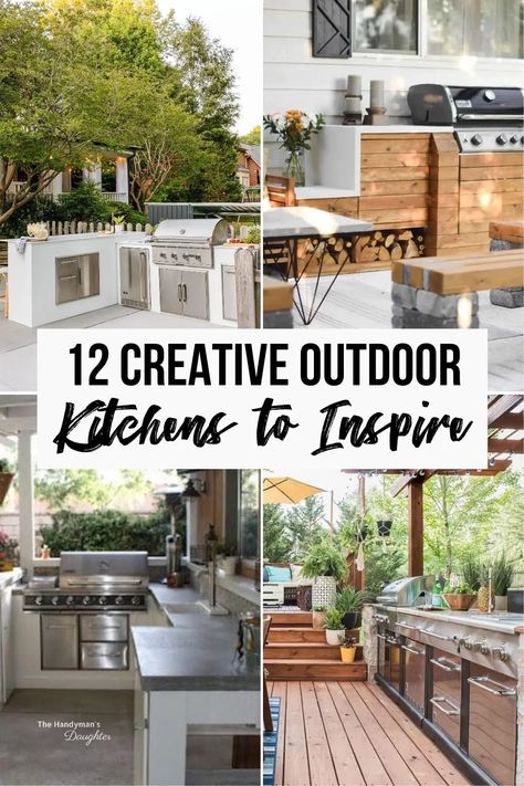 Outdoor Kitchen Color Ideas, Diy Outdoor Kitchen Modern, Ultimate Outdoor Kitchen, Patio Kitchen Ideas Outdoor Diy, Outdoor Kitchen Cabinets Ideas, Outdoor Kitchen Island Ideas, Pool And Outdoor Kitchen Ideas, Summer Kitchen Outdoor, Outdoor Kitchen Ideas Diy