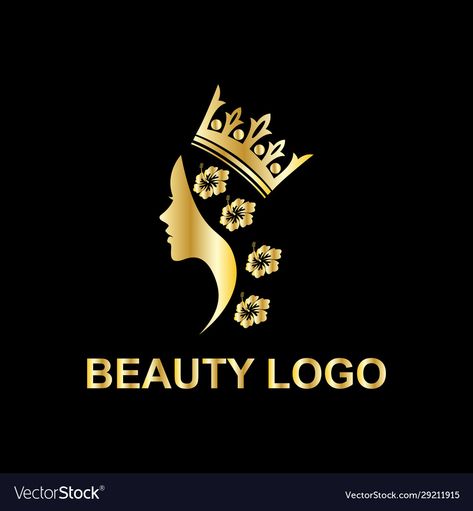 Beauty Business Logo, Beauty Logos, Hair Logo Design, Beauty Salon Posters, Salon Logo Design, Flower Logo Design, Elegant Logo Design, Queen Poster, Beautiful Logo