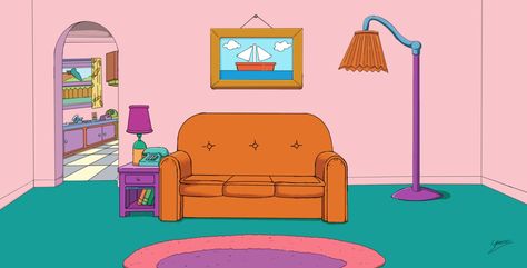 the simpsons living room | The simpsons living room by Fullmetal870 on DeviantArt Living Room Clipart, Zoom Wallpaper, Simpsons Gift, Nice Background, Powerpoint Games, Simpsons Art, Living Room Background, The Simpson, Homer Simpson