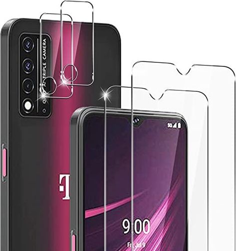 [2+2 Pack] Cizerin Tempered Glass Screen Protector for T-Mobile REVVL V+ 5G 2021 6.82 inch(T-Mobile REVVL V Plus 5G) - and Camera Lens Protector - Anti-Fingerprint - Shatter Proof - Gorilla Glass T Mobile, Phone Screen, Tempered Glass Screen Protector, Glass Screen, Screen Protectors, Camera Lens, Cell Phone Cases, Fingerprint, Screen Protector