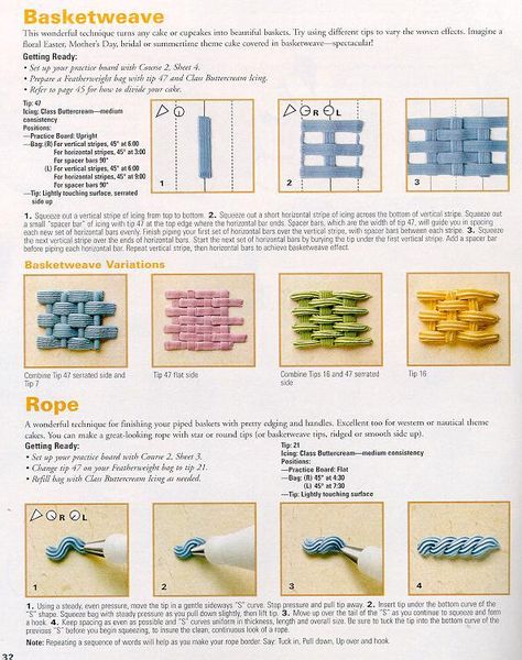 Basket Weave Cake, Weave Ideas, Frosting Techniques, Icing Techniques, Cake Piping, Buttercream Flower, Frosting Tips, Icing Tips, Cake Decorating Piping