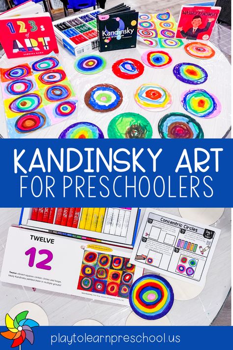 Discover fun and easy Kandinsky art activities for preschoolers that will spark creativity in your little ones! This post is packed with preschool art projects inspired by Kandinsky, perfect for children ages 2-5. These creative art ideas for toddlers will help young kids explore colors and shapes while having a blast. Whether you’re a teacher, caregiver, or parent, you’ll find simple and engaging projects to enjoy with your preschoolers. Explore craft ideas and bring Kandinsky’s art to life! Artist Activities For Preschool, Art Ideas For Toddlers, Art Project For Preschoolers, Art Activities For Preschoolers, Project For Preschoolers, Creative Art Ideas, Art For Preschoolers, Circles Art, Preschool Art Projects