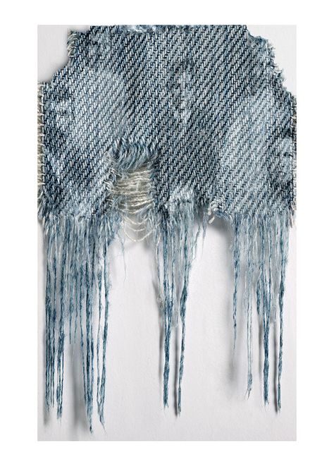 Denim Sculpture, Denim Artwork, Denim Texture, Mini Moderns, Denim Art, Contemporary Textiles, Weaving Textiles, Print Collage, Japan Art