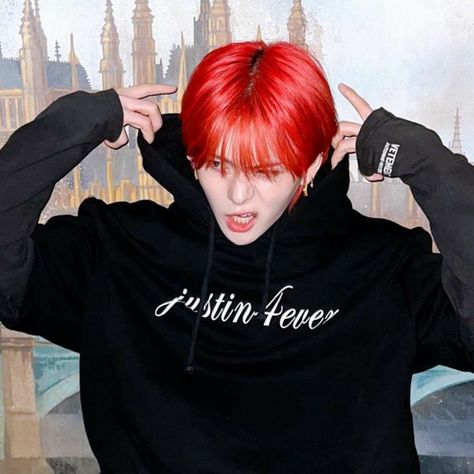 Yoshi Red Hair, Yoshi Icon, Yoshi Treasure, Edit Icon, Emo Boys, Korean Men, Red Hair, Seoul, Pure Products