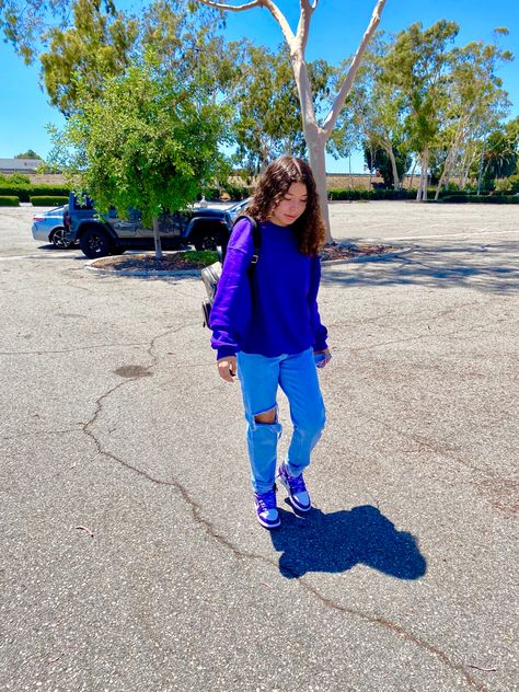 Court Purple Jordan 1 Outfit Women, Purple Shoe Outfits, Court Purple Jordan 1 Outfit, Outfit With Jordan 1, Jordan Outfits Womens, Jordan 1 Outfit Women, Air Jordan Outfit, Air Jordan 1 Outfit, Outfits Juvenil