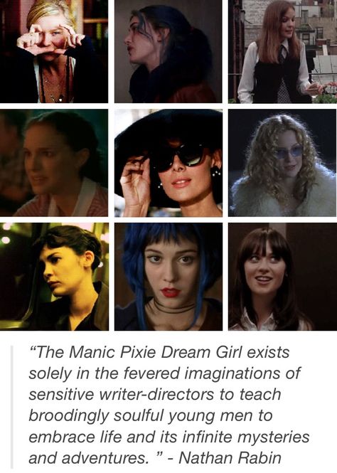 Manic Pixie Dream Girl Pixie Dream Girl Aesthetic, Manic Pixie Dream Girl Aesthetic, Enfp Girl, Dream Girl Aesthetic, The Male Gaze, Manic Pixie Dream, Male Gaze, Manic Pixie, Cinema Quotes