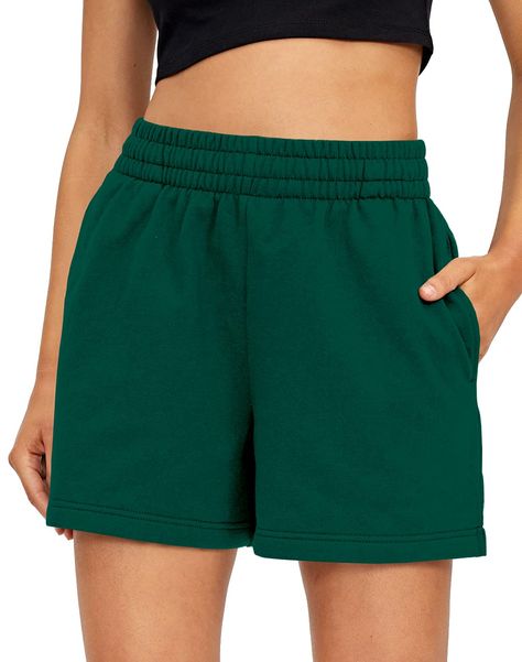 Womens Sweat Shorts, Sweat Shorts Women, Comfy Sweats, Sporty Shorts, Pockets Fashion, Spring Shorts, Shorts Casual, Sweat Shorts, Running Clothes