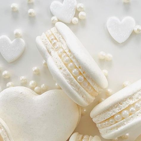 Carousel Macarons | Our Heart-Shaped White Pearl Macarons are now available on our website. Perfect for adding love to weddings and any type of events! 🤍🤍🤍🤍... | Instagram Pearl Macarons, Heart Macarons, White Heart, White Pearl, Carousel, Macarons, Pearl White, Heart Shapes, Weddings