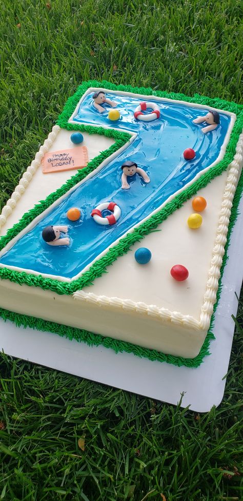 Pool Cake Ideas, Pool Party Cake, Swimming Pool Cake, Pool Party Cakes, Pool Cake, Pool Party Themes, Pool Party Kids, 5th Birthday Cake, 90s Fashion Outfits Hip Hop Party