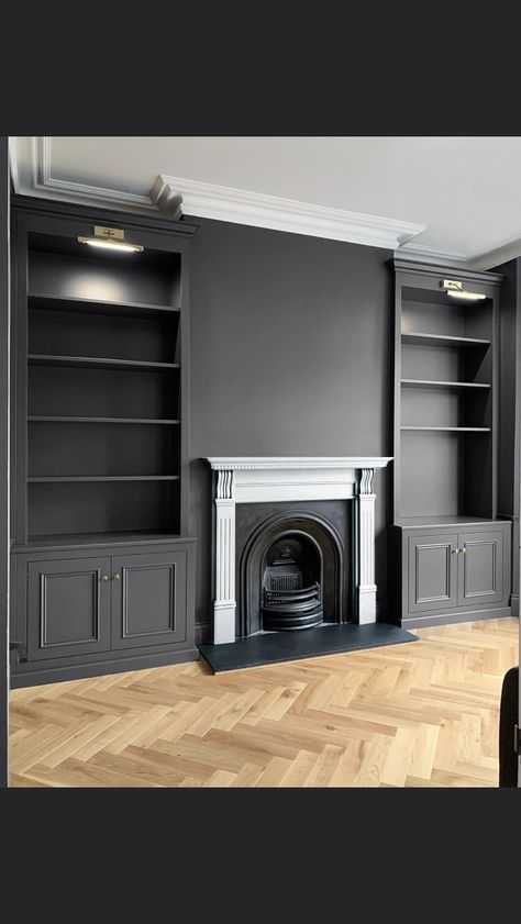 Bedroom Cupboards Modern, Living Room Lighting Ideas Low Ceiling, Havsta Hack, Alcove Bookshelves, Living Room Victorian, Alcove Ideas Living Room, Room Cupboard, Living Room Cupboards, Alcove Shelves