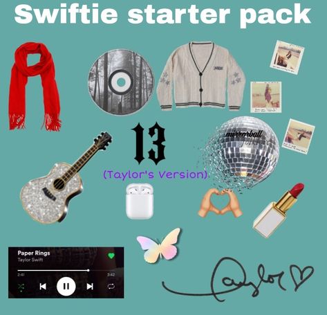 Taylor Swift Starter Pack, Paper Ring, Starter Pack, Taylor Swift, Swift, Christmas, Quick Saves