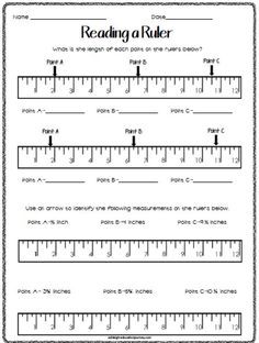 3rd Grade Measurement Activities, Using A Ruler Activities, How To Read A Ruler, Measuring With A Ruler Activities, Measurement Activities 2nd, Ruler Reading, Measurement Ideas, Reading A Ruler, Teaching Measurement