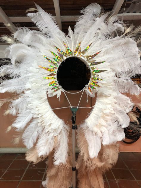 Diy Carnival Headdress, How To Make A Carnival Headdress, Wbff Theme Wear, Feather Carnival Costumes, Feather Costume Accessories For Carnival Cosplay, Rio Carnival Headpiece, Festival Fancy Dress, Carnaval Costume, Samba Costume