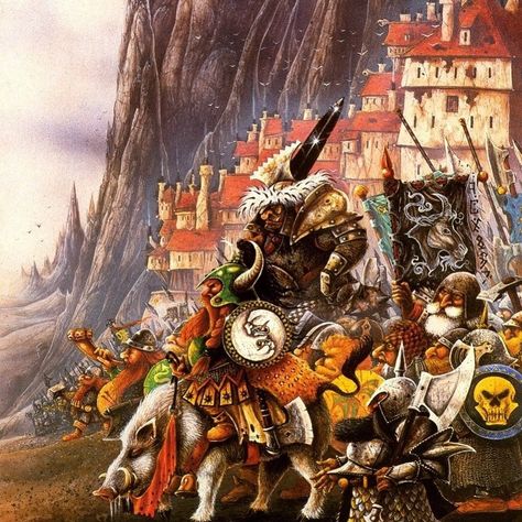 3D Roleplay on Instagram: “3D Dwarf Wars • Art by John Blanche • Follow @3droleplay for more Blanche • #oldhammer #rpg #3droleplay #3droleplayhobbygame #eavymetal…” Fantasy Battle, Warhammer Art, Geek Art, Fantasy Artist, Warhammer Fantasy, Fantasy Inspiration, Fantasy Illustration, Games Workshop, Fantasy Artwork