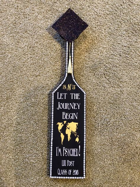 #psychology #paddle #graduation #sorority #twin #journey Sorority Graduation Paddle, Senior Paddles Sorority, Graduation Paddle Sorority, Graduation Paddle, Crescent Ideas, 21st Paddle, Big Lil Gifts, Paddles Sorority, Sorority Graduation