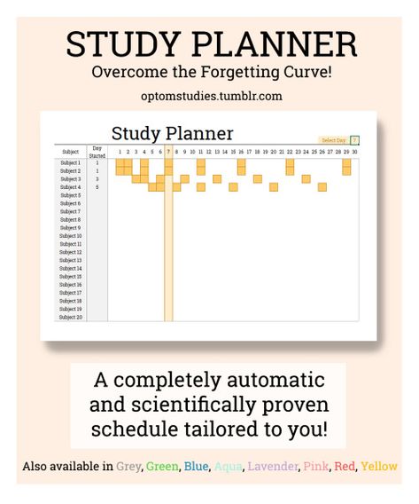 Original Study Tips Studyblr - Hello, it’s optomstudies here with a multi-part... Active Recall, Free Planner Templates, Spaced Repetition, Study Planner Printable, Work Planner, Exam Study, Excel Spreadsheets, Academic Success, Blog Writing