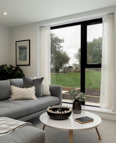 Located in Harpenden, Hertfordshire, we supplied and installed the glazing for these two luxury new builds, finished in a contemporary barn style. ⁠
⁠
Given the simple rectangular shape of the home, incorporating statement panoramic windows elevated the look. Finished with black aluminium frames, the windows are all very geometrical and sleek, whilst allowing the most amazing views into the countryside.⁠ Timber Front Door, Sliding Doors Internal, Panoramic Windows, Internal Sliding Doors, Contemporary Barn, Upvc Windows, Pivot Doors, Sash Windows, Casement Windows