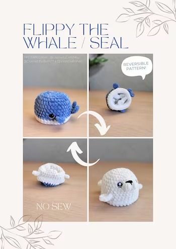 CrochetCroChey - Etsy Canada Crochet Keyring Free Pattern, Figet Toys, Crochet Whale, Easy Crochet Animals, Whale Pattern, Crochet Quilt, The Whale, Quick Crochet, Types Of Yarn