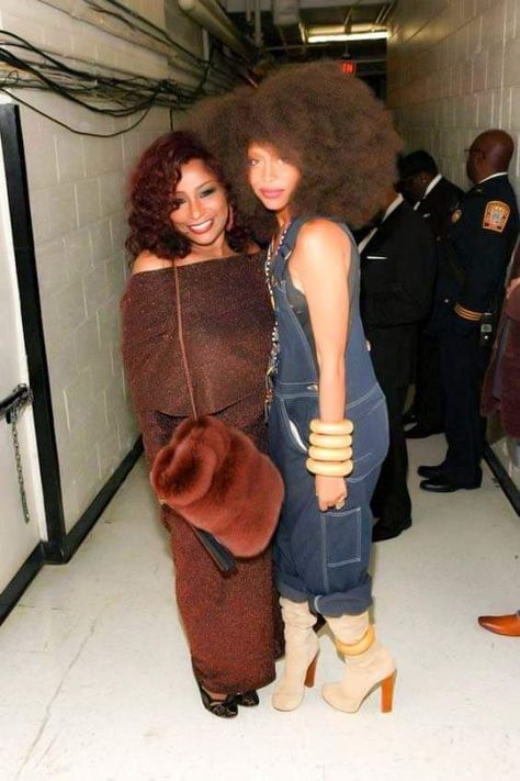 Chaka Khan with Erykah Badu. Eryka Badu, Erykah Badu Style, J Dilla, Chaka Khan, Erykah Badu, Vintage Black Glamour, Neo Soul, Black Music, I Love Music