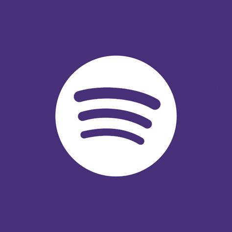 Dark Purple App Icons Spotify, Dark Purple Spotify Icon, Dark Purple Phone Icon, Lockscreen And Wallpaper Match, Dark Purple App Icons, Purple Layout, App Icon Purple, Clock App Icon, Logo Apps