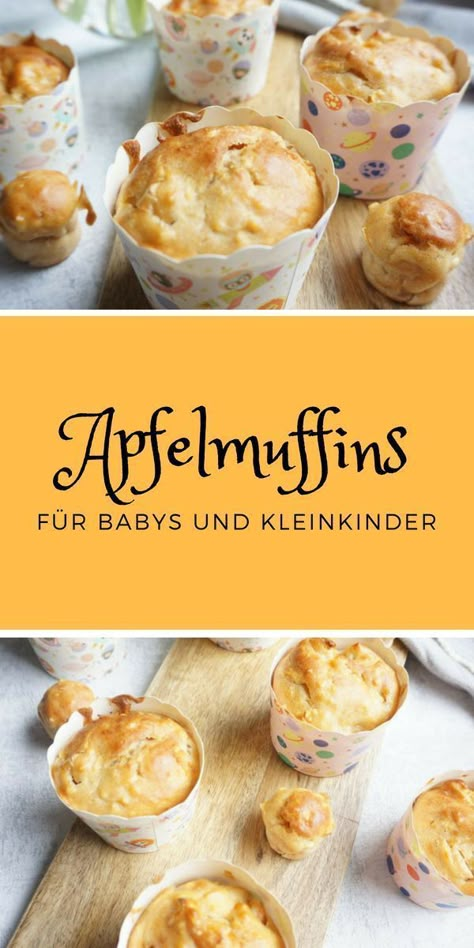 Apfelmuffins für Kinder ohne Zucker - das perfekte BLW und breifrei Rezept schon für die ganz Kleinen. #zuckerfreie Muffins mit Apfel sind super lecker und auch perfekt für den Kindergeburtstag. #muffins Apple Bake, Sugar Free Muffins, Oreo Cupcakes, Apple Muffins, Baby Snacks, Healthy Muffins, Food Pin, Baked Apples, Baby Led Weaning