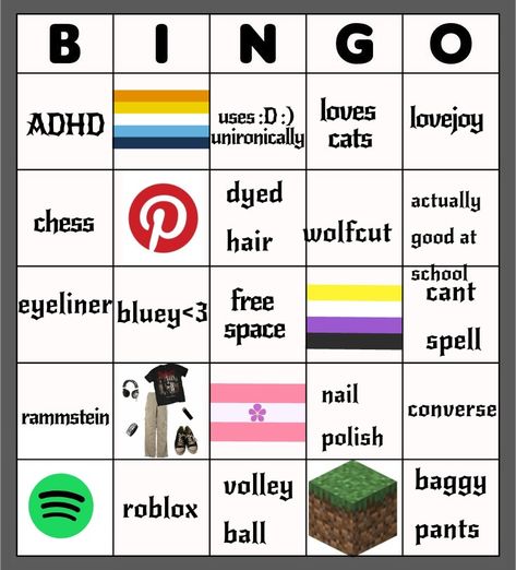 Normal Human Bingo, Nonbinary Bingo, Pan Bingo, Therian Bingo, Trans Bingo, Bingo Games For Adults, Bottom Bingo, Childhood Bingo, Pride Bingo