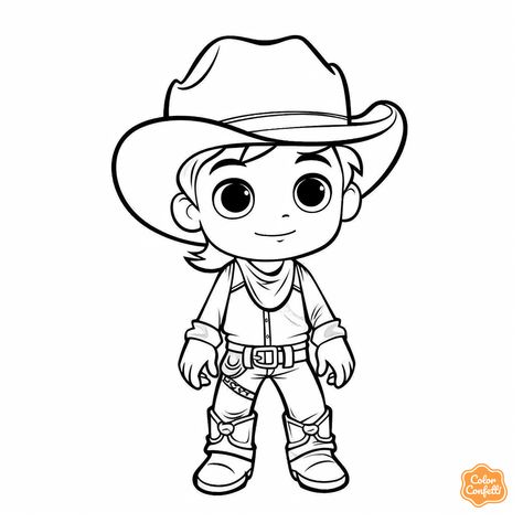 illustration of Cowboy life coloring page Cowboy Coloring Pages, Cowboy Cartoon, Cowboy Drawing, Cowboy Life, Coloring Pages For Boys, The Cowboy, The Wild West, Cow Boy, Printables Kids