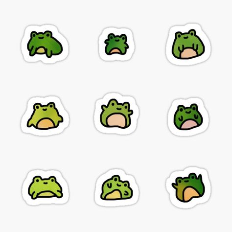 Stickers for Sale | Redbubble Frogs Doodle, Happy Doodle, Frog Stickers, Happy Doodles, Doodle Sticker, Corak Menjahit, Frog Wallpaper, Frog Drawing, Stickers Kawaii