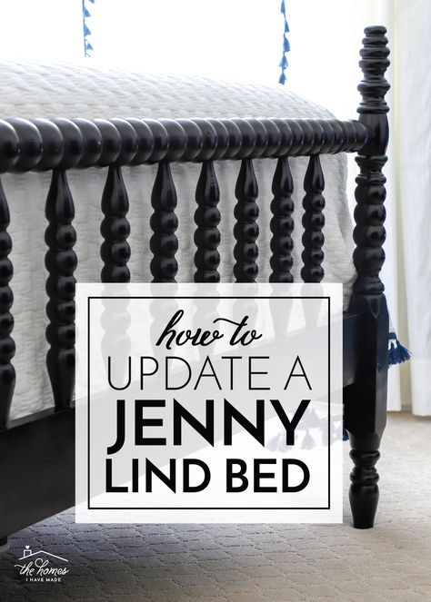 How to Update a Jenny Lind Bed | The Homes I Have Made Jenny Lind Trundle Bed, Antique Bed Refinished, Jenny Lind Bed Guest Room, Painting Old Bed Frame, Antique Bed Ideas, Diy Jenny Lind Bed, Painting Jenny Lind Bed, Jenny Lind Full Size Bed, Cannon Ball Bed Makeover